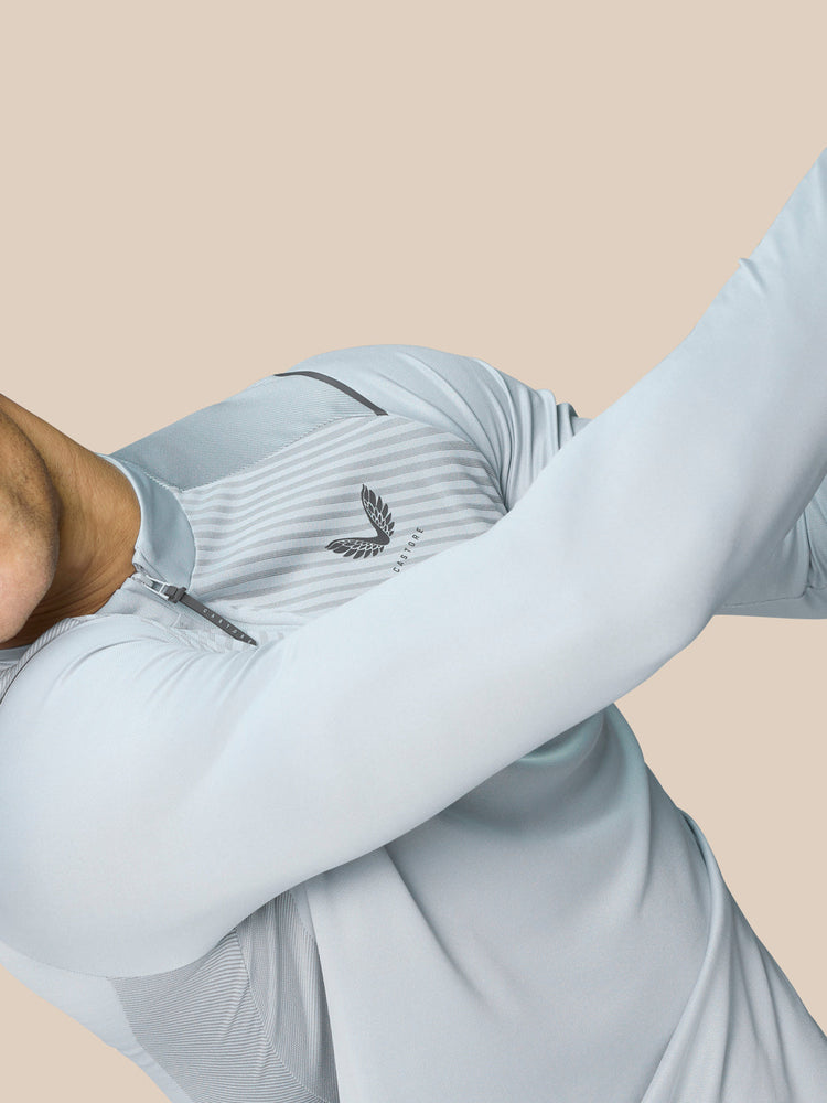 Golf Pinnacle Top con Cuarto de Cremallera - Gris Medio