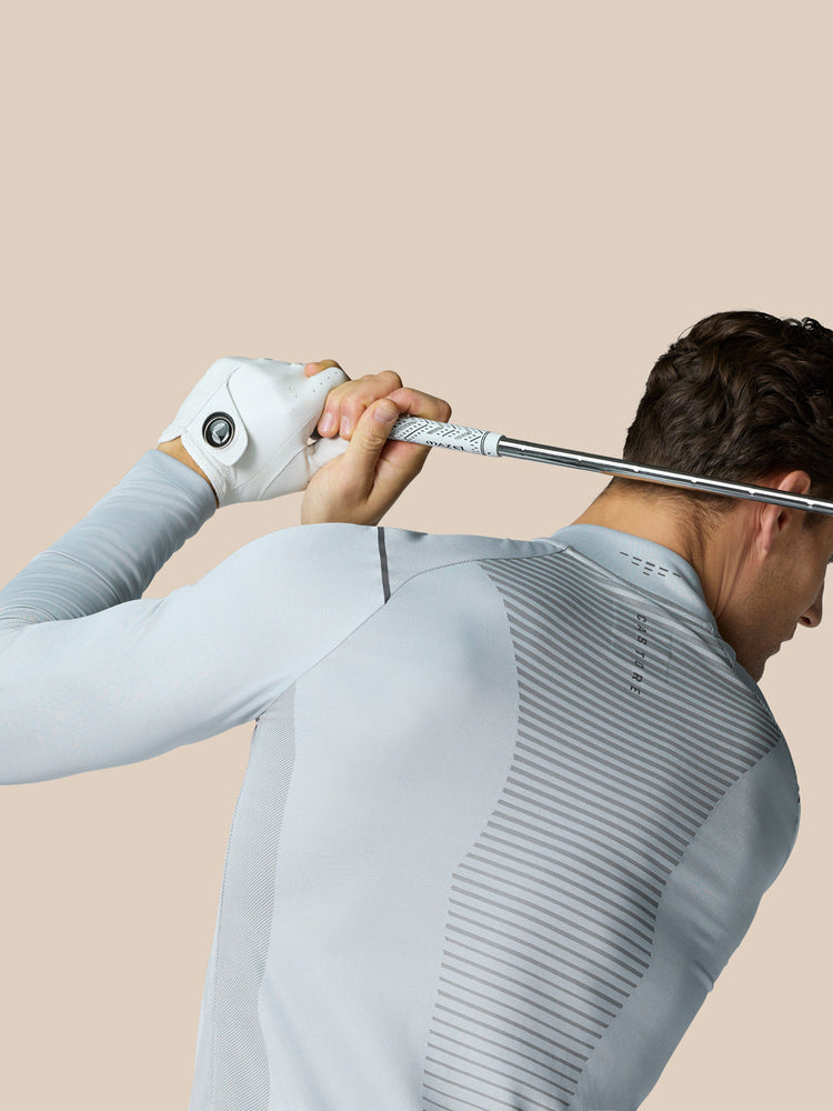 Golf Pinnacle Top con Cuarto de Cremallera - Gris Medio