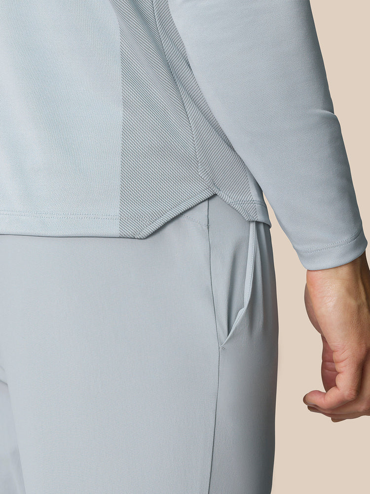 Golf Pinnacle Top con Cuarto de Cremallera - Gris Medio