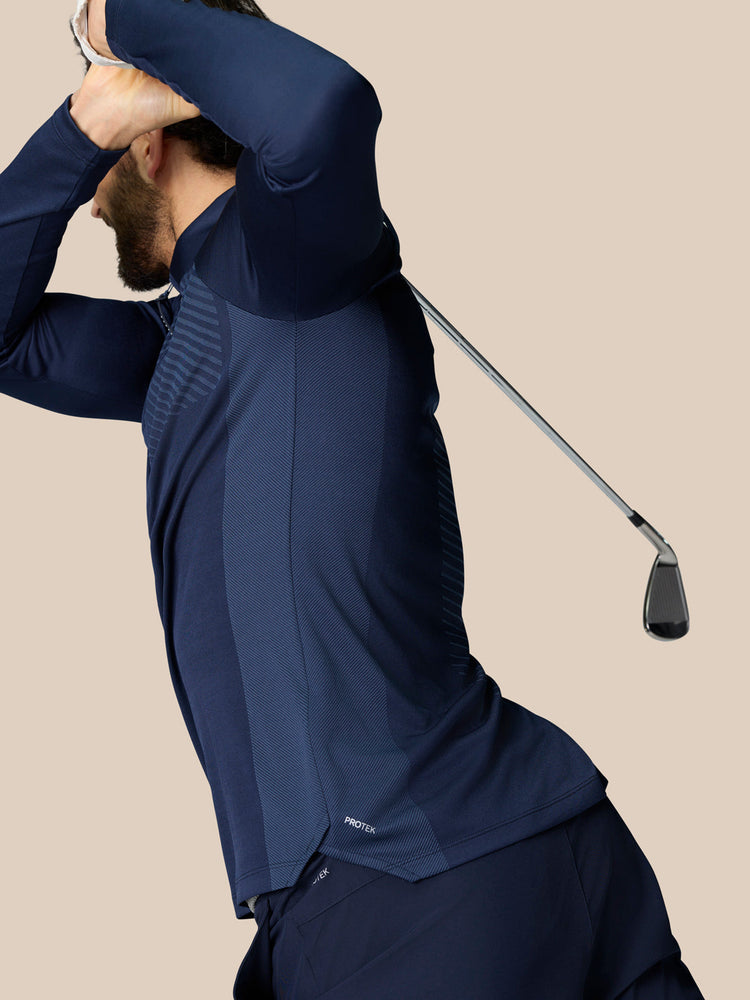 Golf Pinnacle Top con Cuarto de Cremallera - Gris Medio