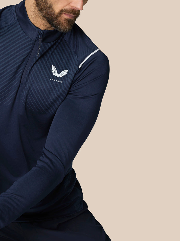 Golf Pinnacle Top con Cuarto de Cremallera - Gris Medio