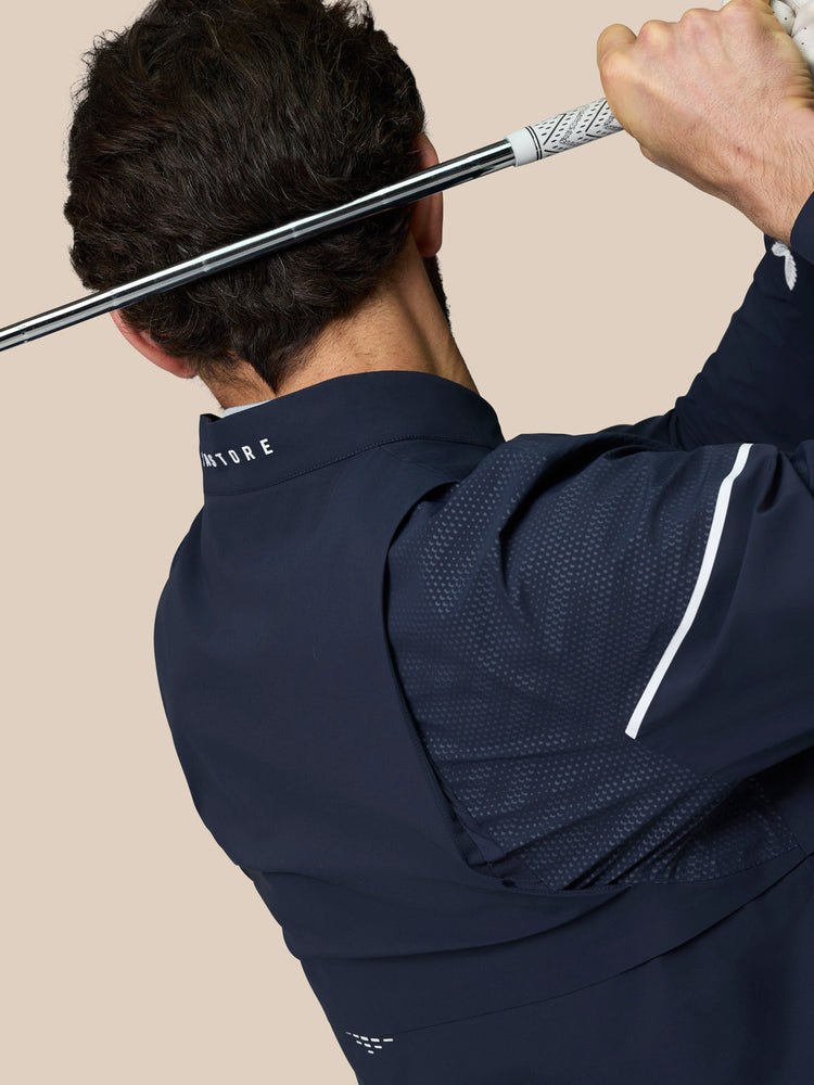 Golf Pinnacle Chaqueta Tejida - Azul Medianoche