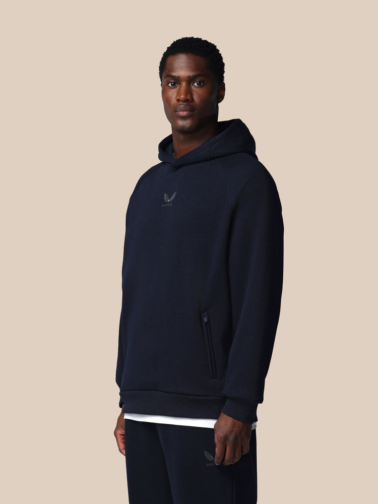 Hombre Adapt Cotton Fleece Sudadera de Manga Larga con Capucha - Azul Marino