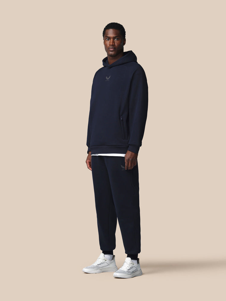 Hombre Adapt Cotton Fleece Sudadera de Manga Larga con Capucha - Azul Marino