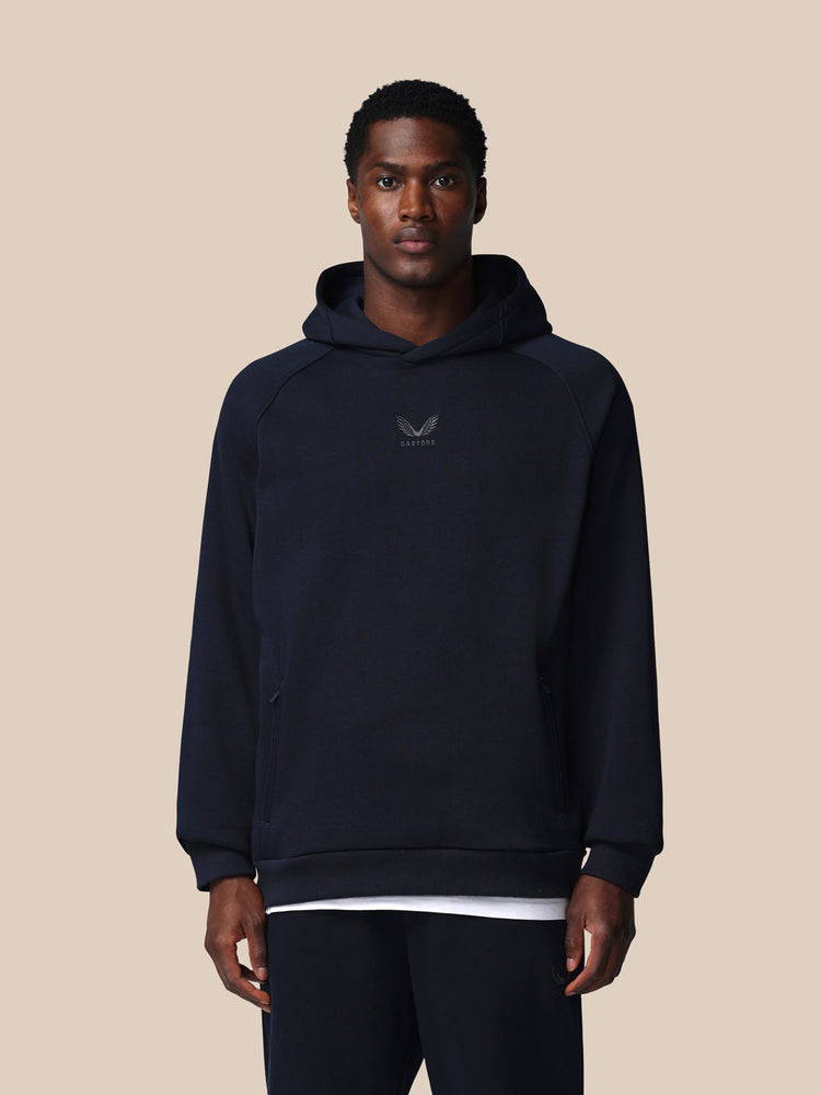 Hombre Adapt Cotton Fleece Sudadera de Manga Larga con Capucha - Azul Marino