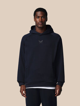 Hombre Adapt Cotton Fleece Sudadera de Manga Larga con Capucha - Azul Marino
