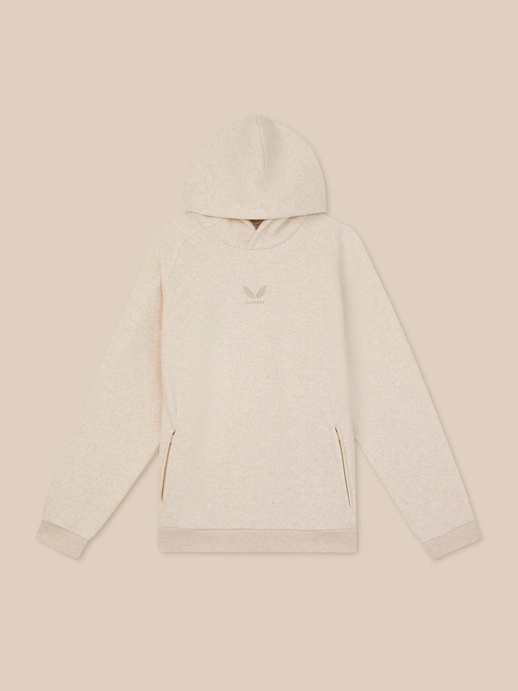 Hombre Adapt Cotton Fleece Sudadera de Manga Larga con Capucha - Oatmeal Marl