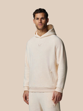 Hombre Adapt Cotton Fleece Sudadera de Manga Larga con Capucha - Oatmeal Marl