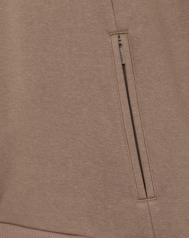 Hombre Adapt Cotton Fleece Sudadera de Manga Larga con Capucha - Deep Taupe