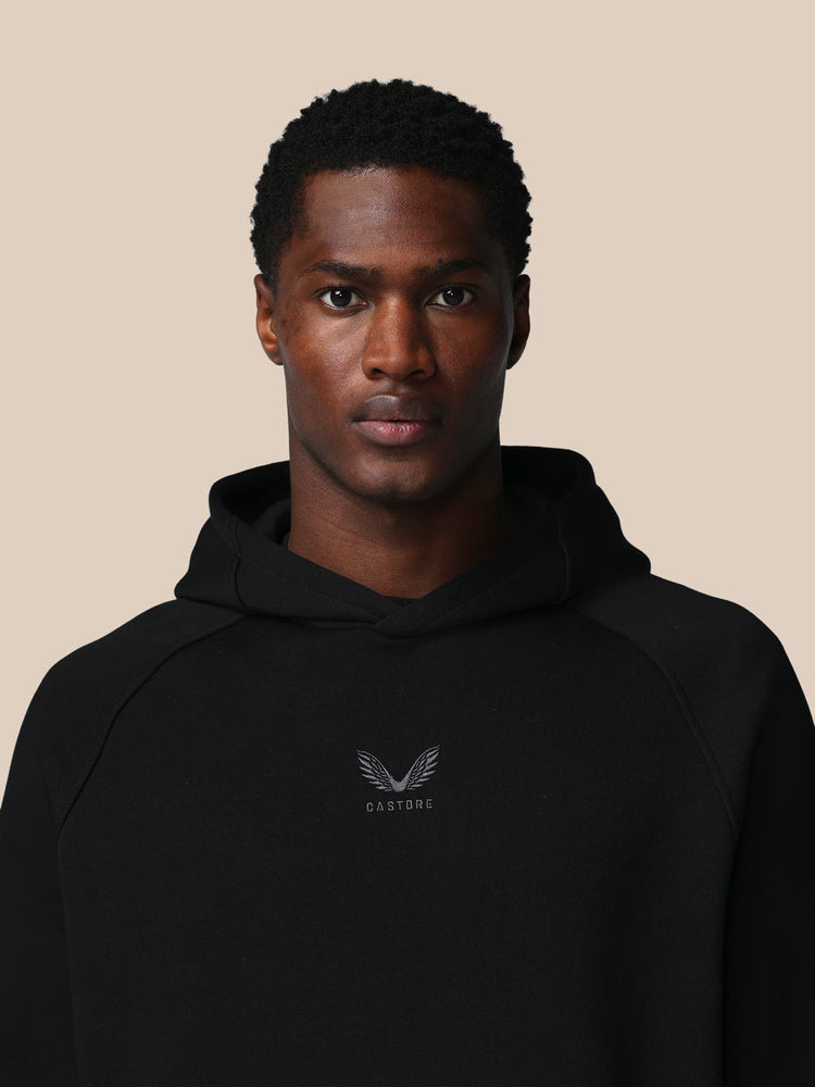Hombre Adapt Cotton Fleece Sudadera de Manga Larga con Capucha - Negro