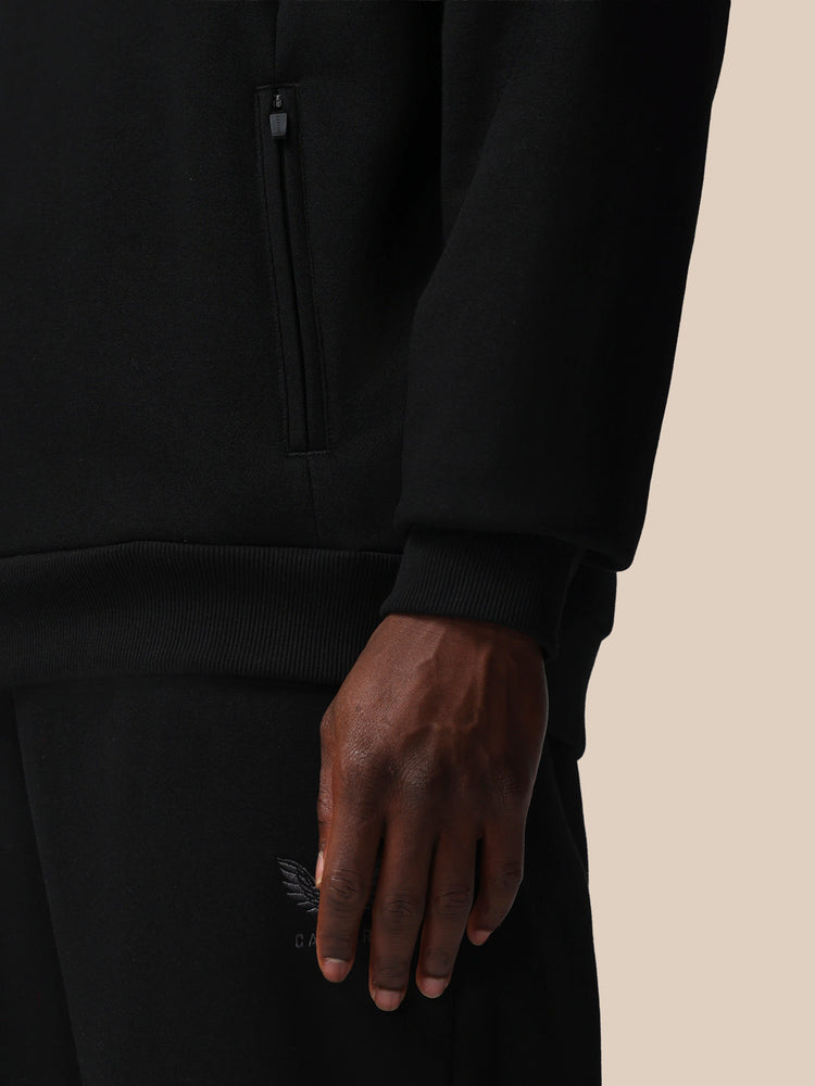 Hombre Adapt Cotton Fleece Sudadera de Manga Larga con Capucha - Negro