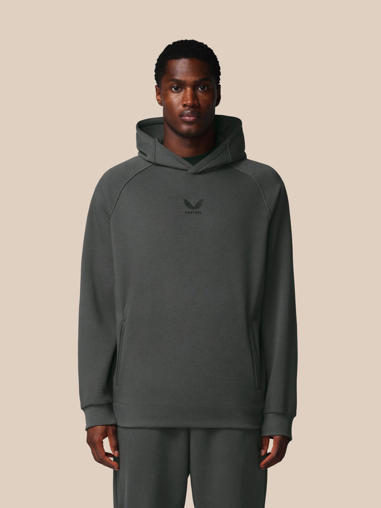 Hombre Adapt Cotton Fleece Sudadera de Manga Larga con Capucha - Gunmetal