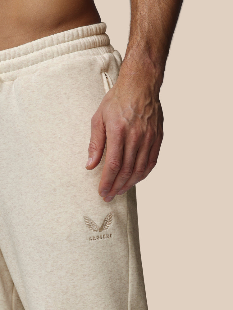 Hombre Adapt Cotton Fleece Joggers - Oatmeal Marl