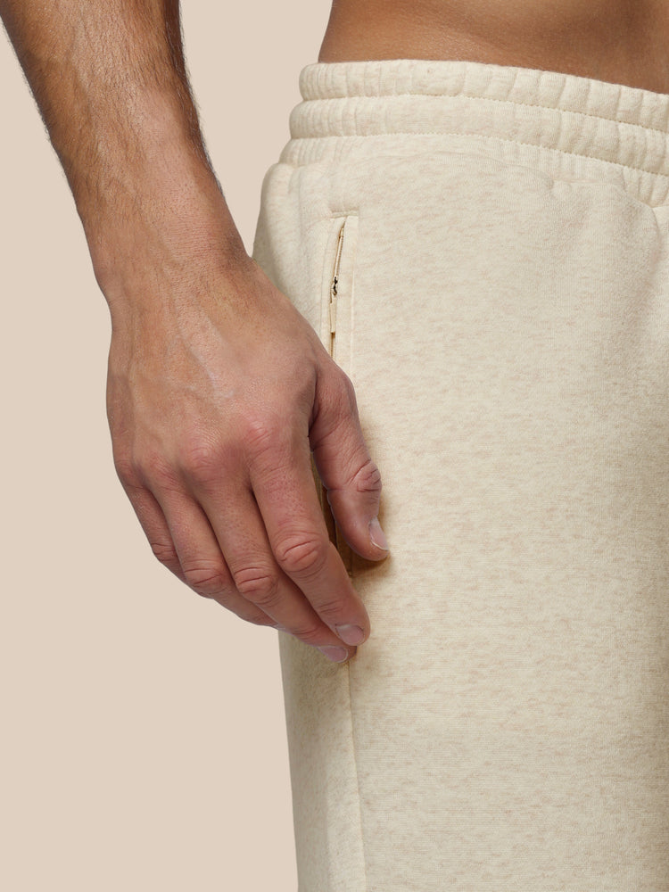 Hombre Adapt Cotton Fleece Joggers - Oatmeal Marl