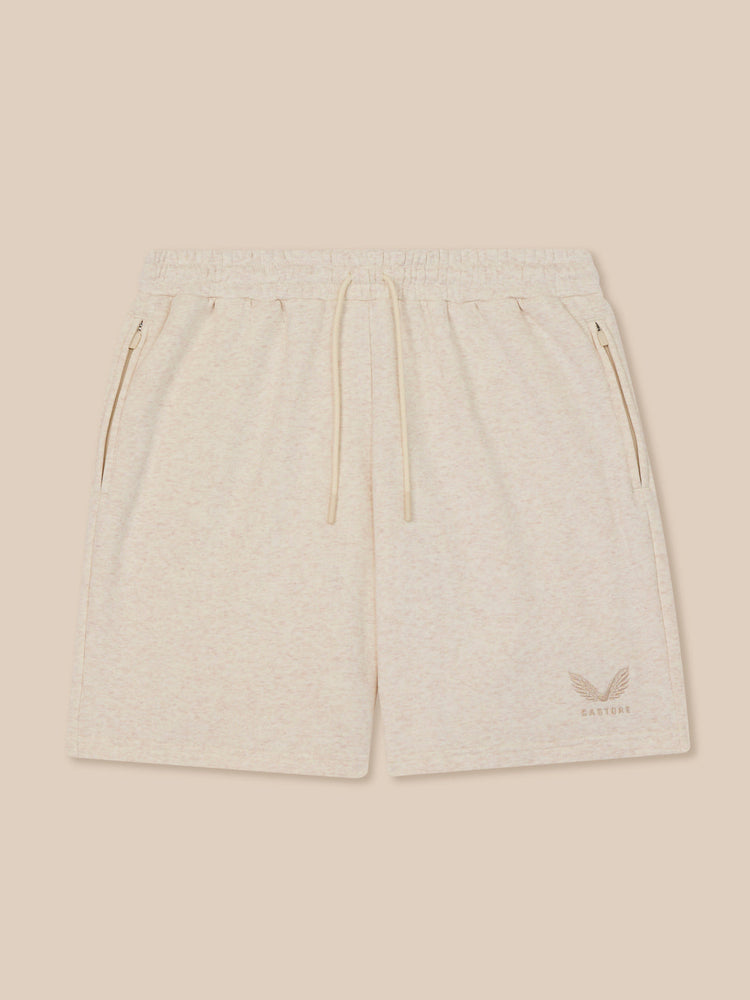 Hombre Adapt Cotton Fleece Pantalón Corto - Oatmeal Marl