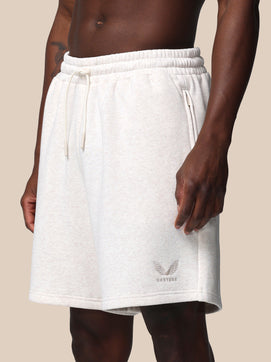 Hombre Adapt Cotton Fleece Pantalón Corto - Oatmeal Marl