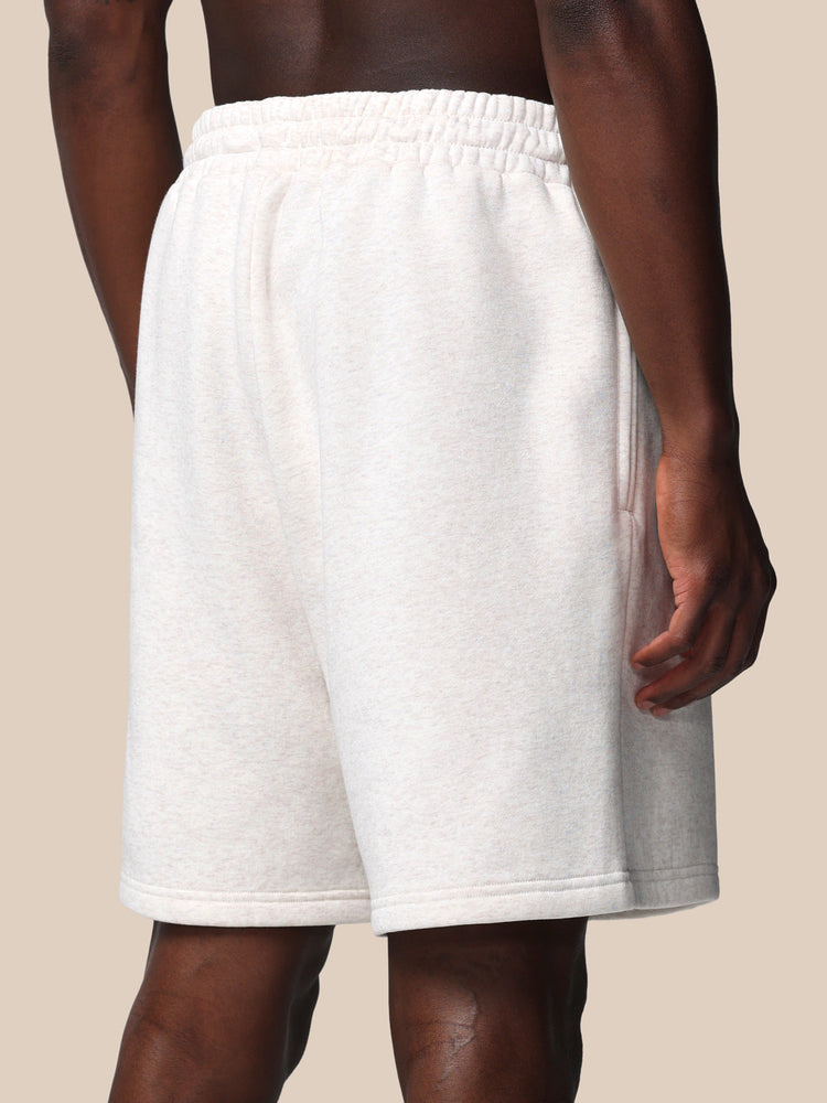 Hombre Adapt Cotton Fleece Pantalón Corto - Oatmeal Marl