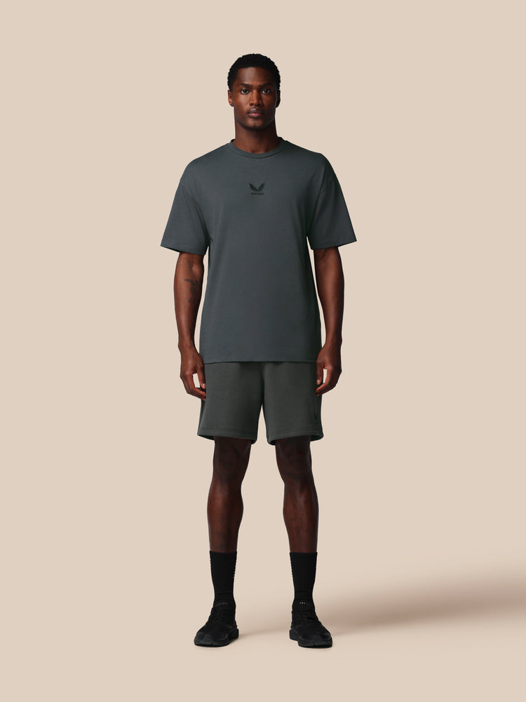 Hombre Adapt Cotton Fleece Pantalón Corto - Gunmetal