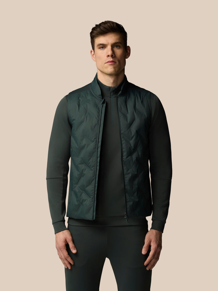 Hombre Flex Hybrid Chaleco - Verde Oscuro