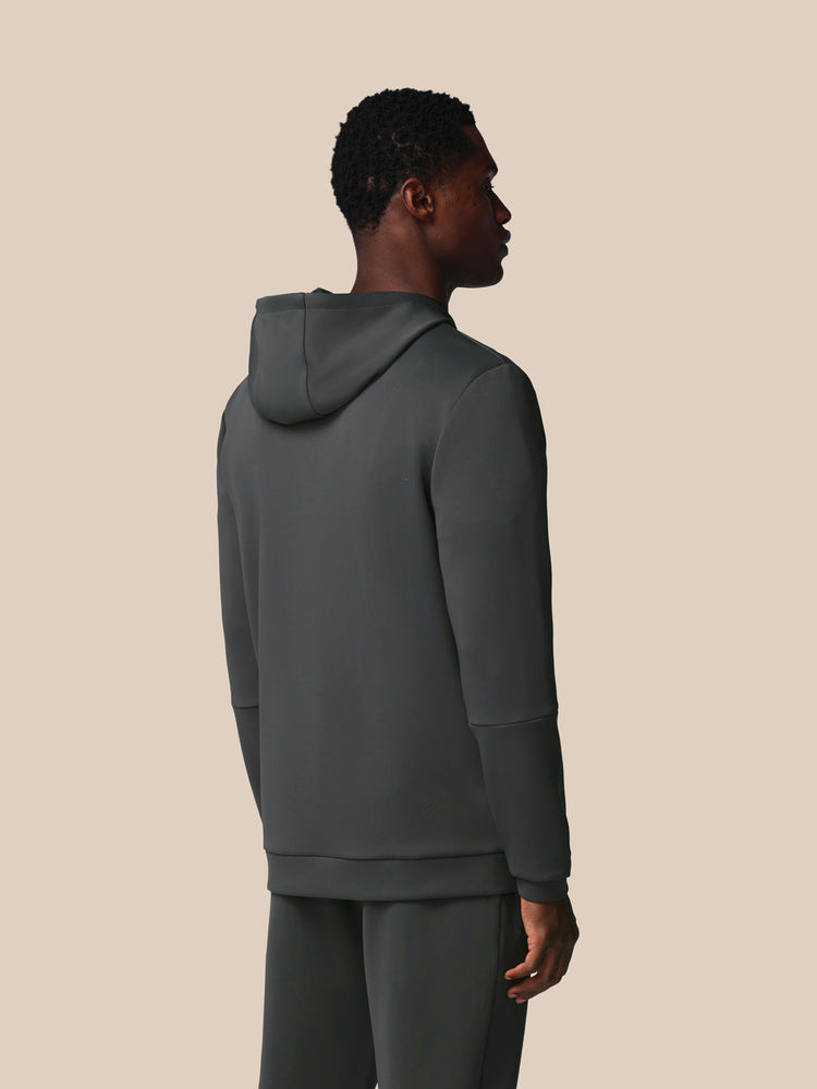 Hombre Flex Sudadera de Manga Larga con Cremallera y Capucha - Gunmetal