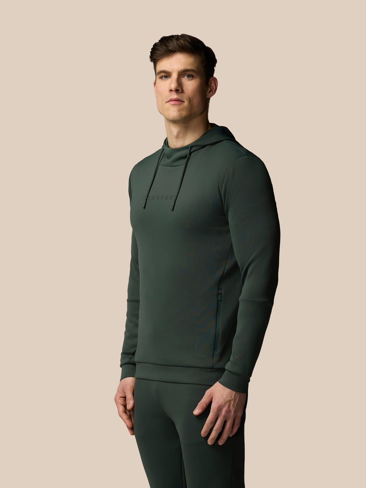 Hombre Flex Sudadera de Manga Larga con Capucha - Verde Oscuro