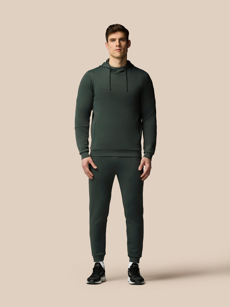 Hombre Flex Sudadera de Manga Larga con Capucha - Verde Oscuro