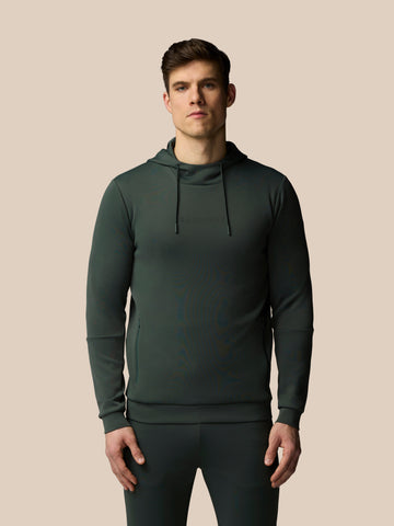 Hombre Flex Sudadera de Manga Larga con Capucha - Verde Oscuro