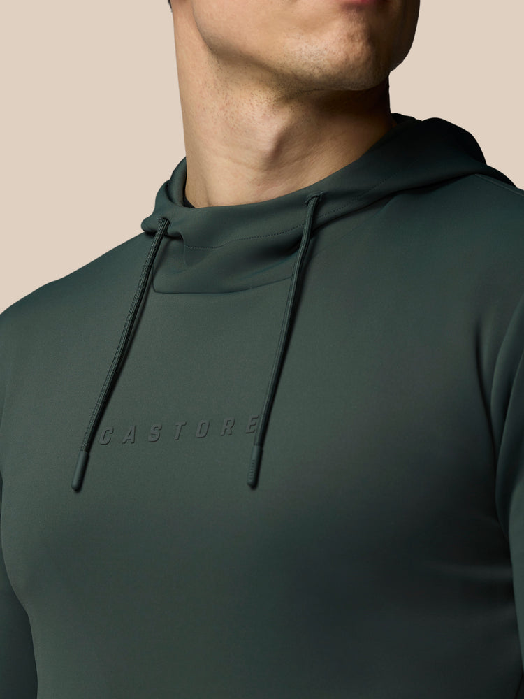 Hombre Flex Sudadera de Manga Larga con Capucha - Verde Oscuro