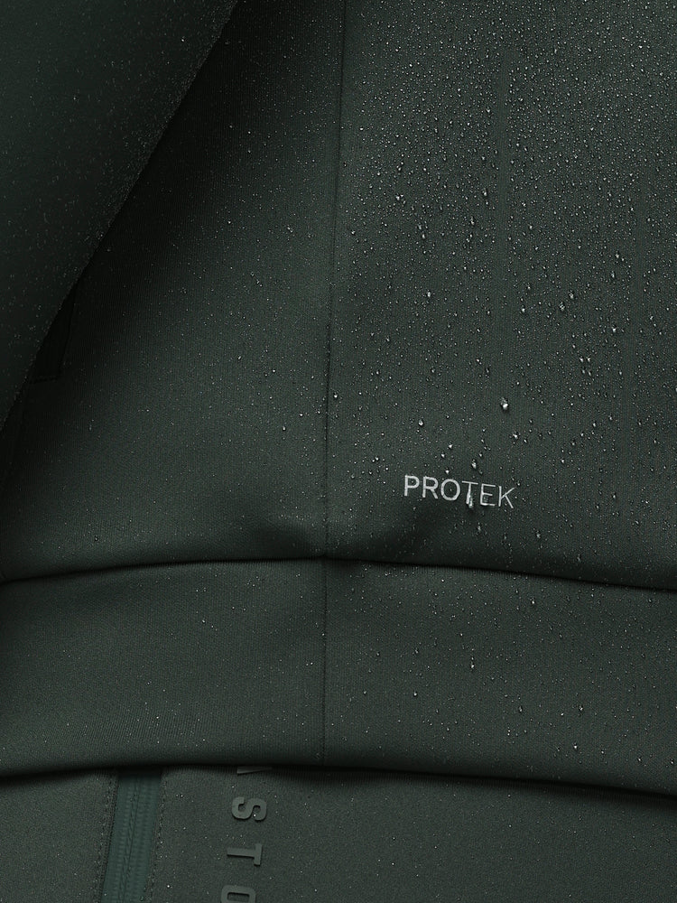 Hombre Flex Sudadera de Manga Larga con Cuarto de Cremallera - Verde Oscuro
