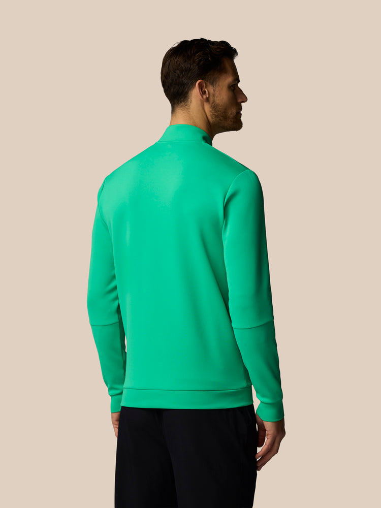 Hombre Flex Sudadera de Manga Larga con Cuarto de Cremallera - Jade Green