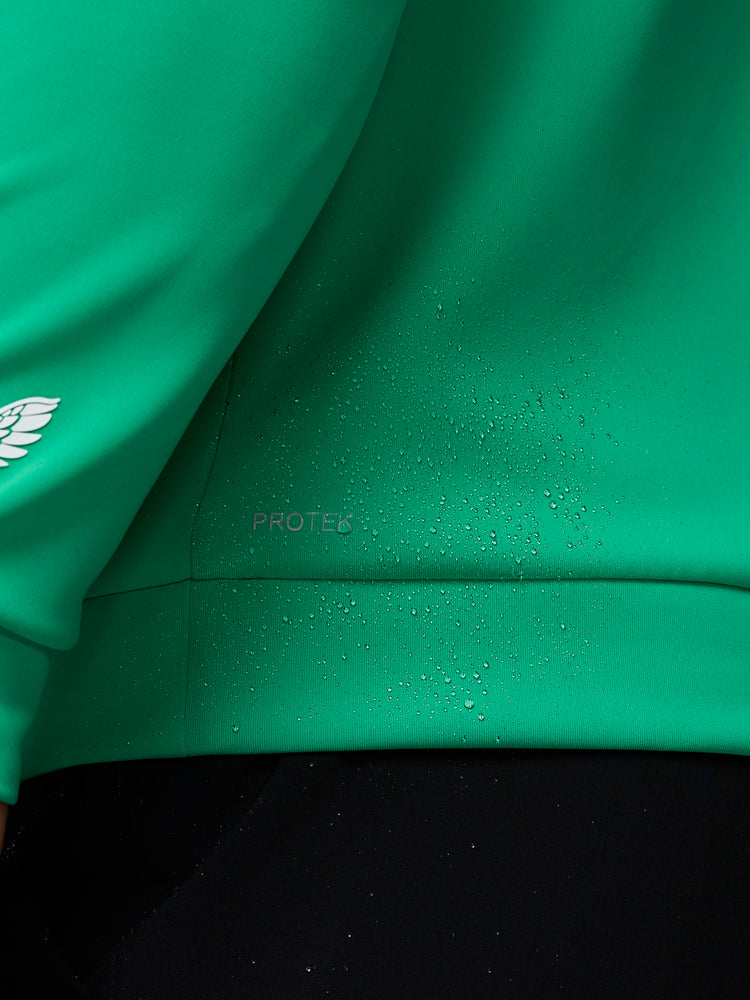 Hombre Flex Sudadera de Manga Larga con Cuarto de Cremallera - Jade Green