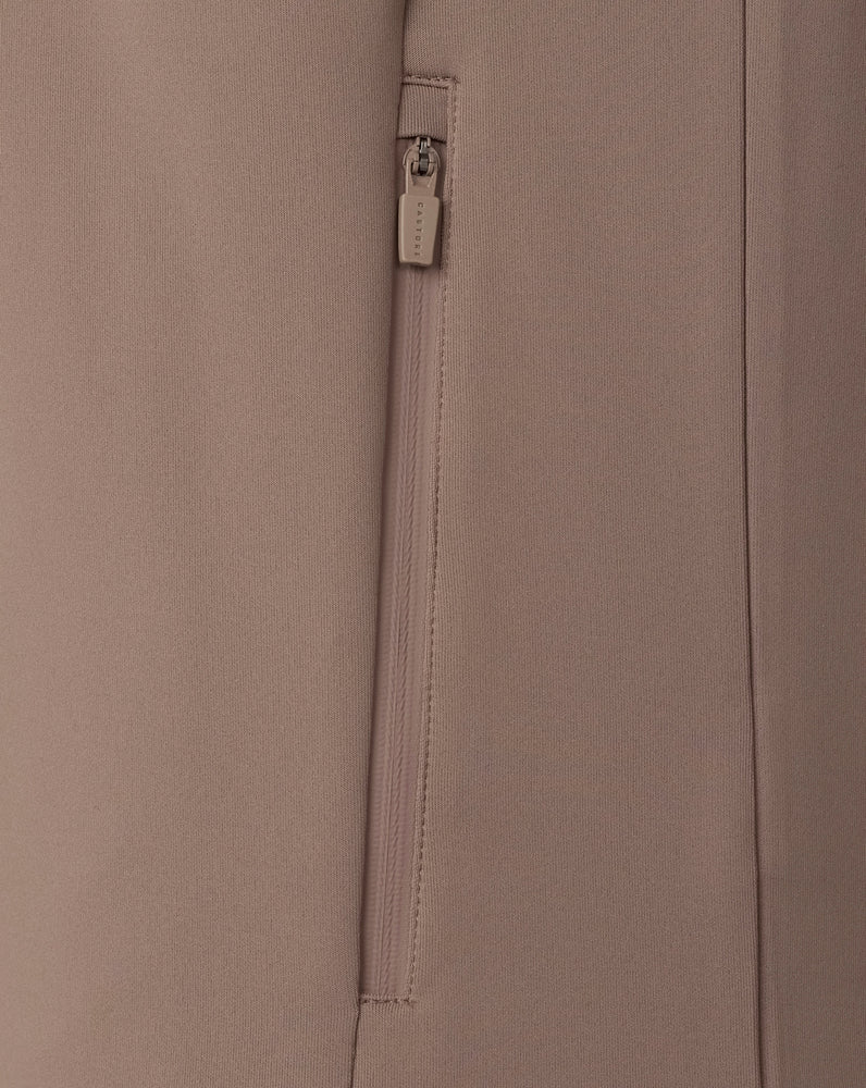 Hombre Flex Sudadera de Manga Larga con Cuarto de Cremallera - Deep Taupe