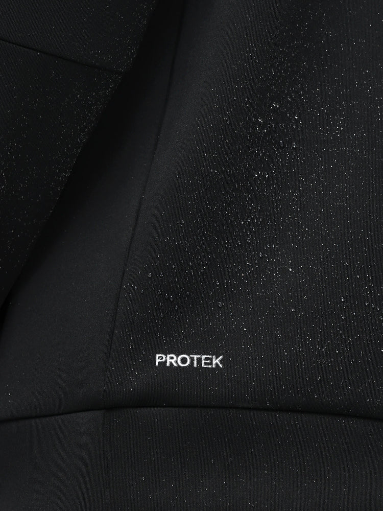 Hombre Flex Sudadera de Manga Larga con Cuarto de Cremallera - Negro