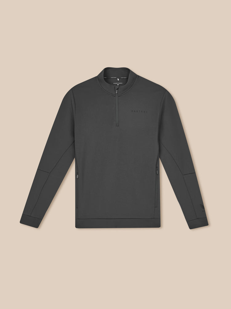 Hombre Flex Sudadera de Manga Larga con Cuarto de Cremallera - Gunmetal