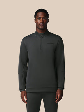 Hombre Flex Sudadera de Manga Larga con Cuarto de Cremallera - Gunmetal
