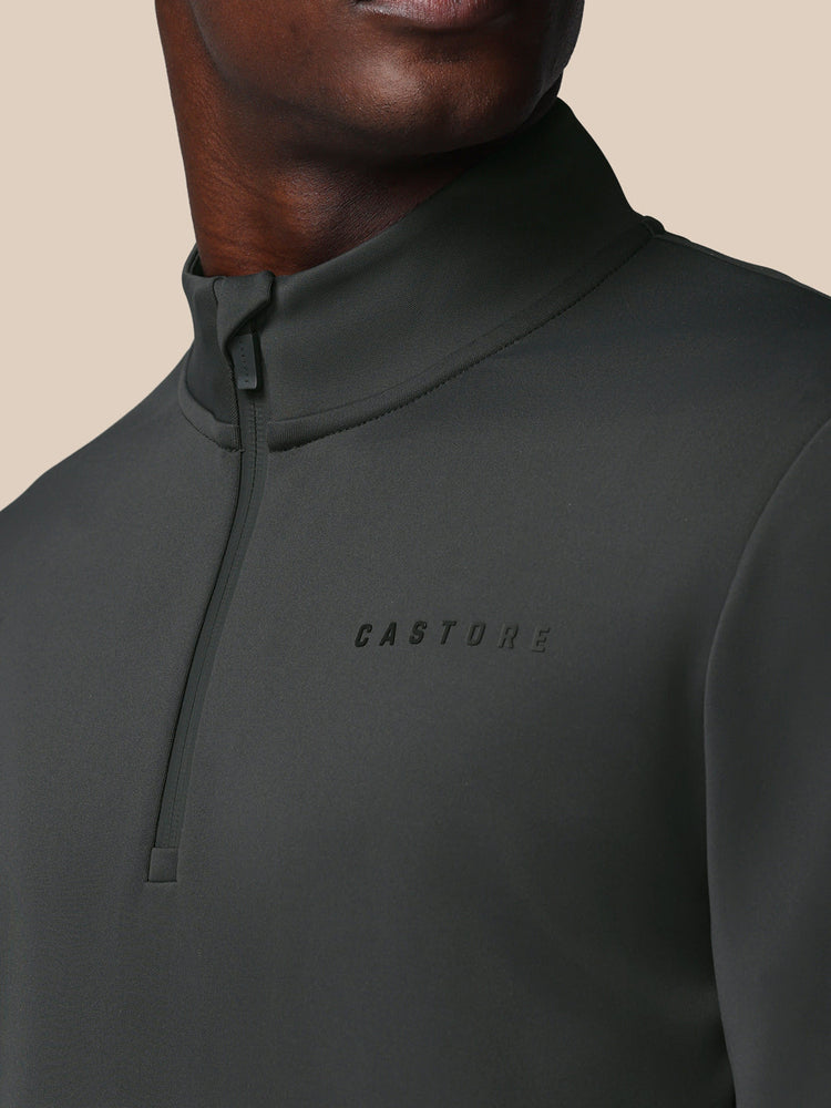 Hombre Flex Sudadera de Manga Larga con Cuarto de Cremallera - Gunmetal