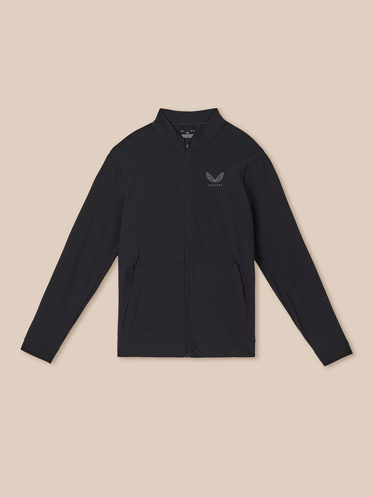 Hombre Flex Chaqueta Técnica de Entrenamiento de Manga Larga - Negro