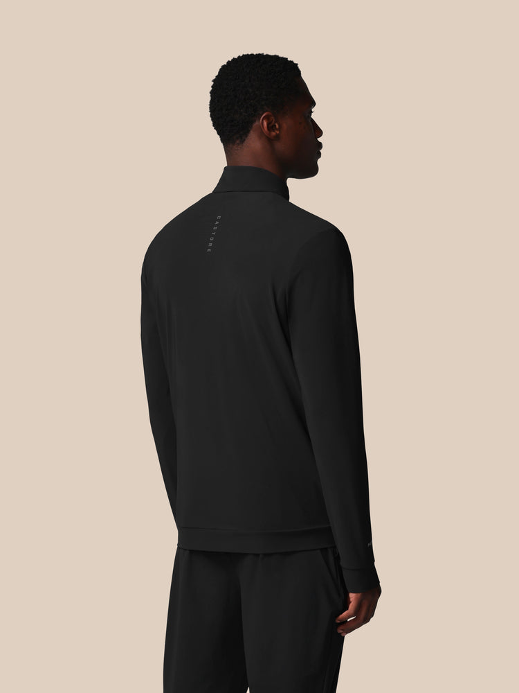 Hombre Flex Chaqueta Técnica de Entrenamiento de Manga Larga - Negro