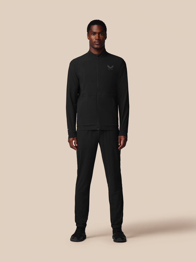 Hombre Flex Chaqueta Técnica de Entrenamiento de Manga Larga - Negro