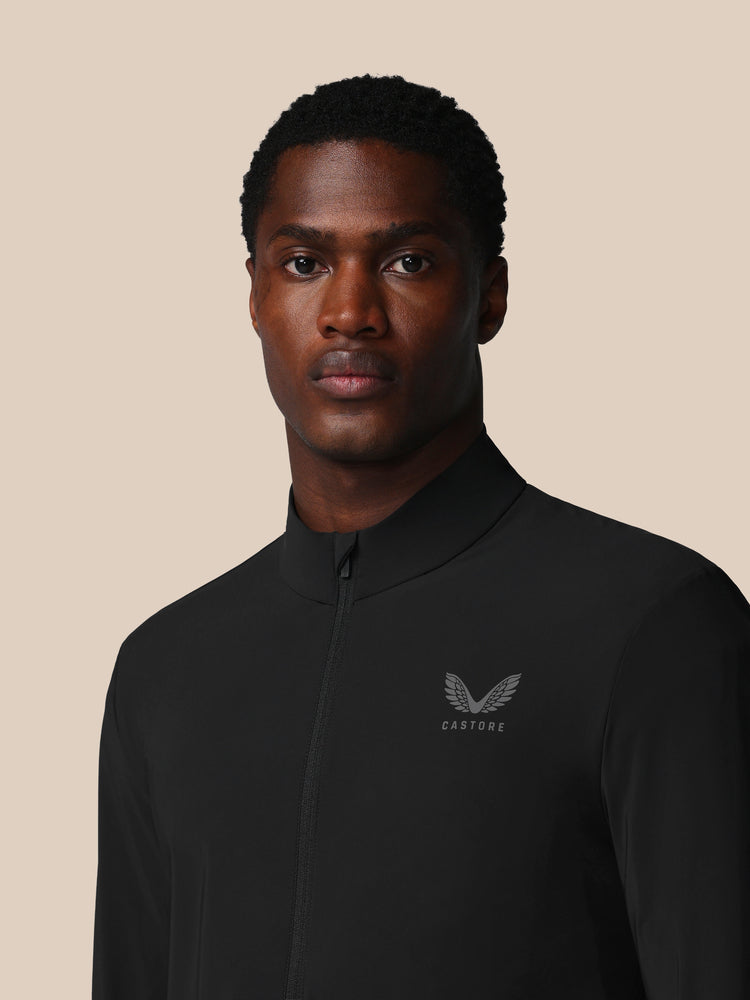 Hombre Flex Chaqueta Técnica de Entrenamiento de Manga Larga - Negro
