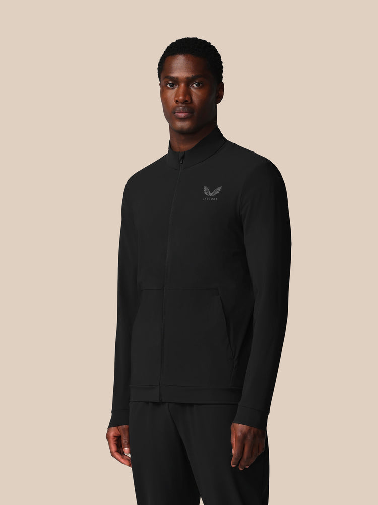 Hombre Flex Chaqueta Técnica de Entrenamiento de Manga Larga - Negro