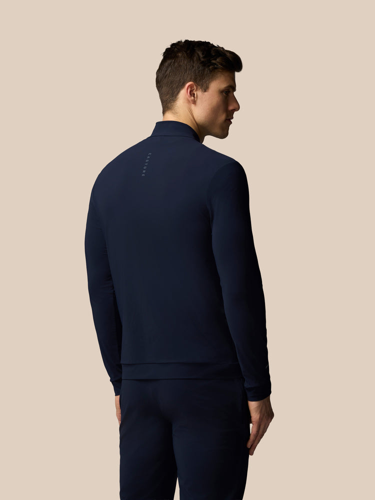 Hombre Flex Chaqueta Técnica de Entrenamiento de Manga Larga - Azul Marino