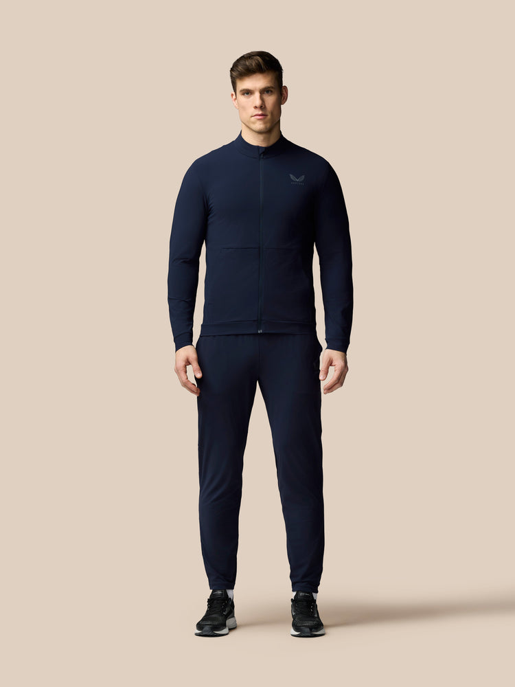 Hombre Flex Chaqueta Técnica de Entrenamiento de Manga Larga - Azul Marino