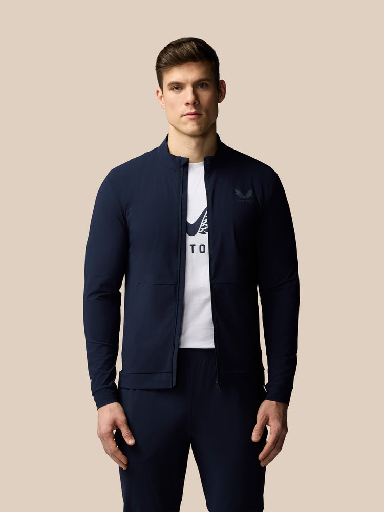 Hombre Flex Chaqueta Técnica de Entrenamiento de Manga Larga - Azul Marino