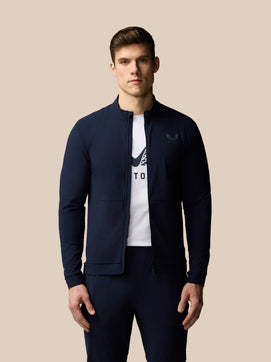 Hombre Flex Chaqueta Técnica de Entrenamiento de Manga Larga - Azul Marino