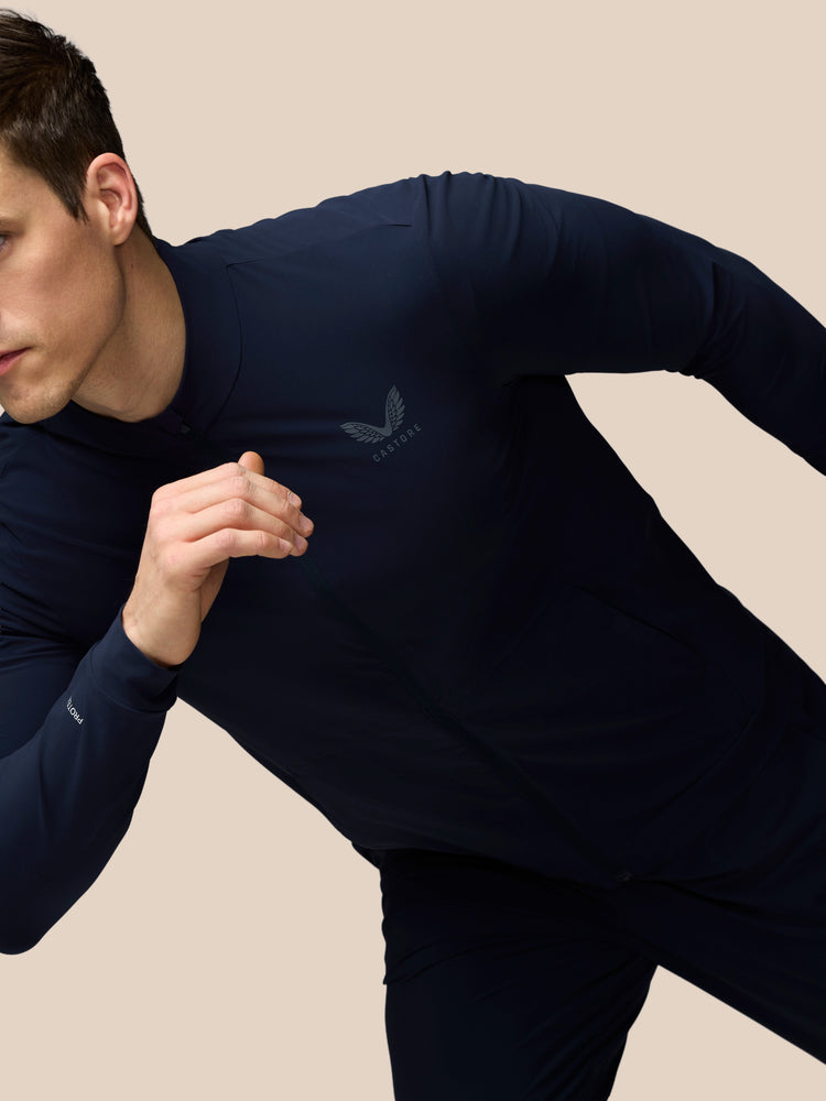 Hombre Flex Chaqueta Técnica de Entrenamiento de Manga Larga - Azul Marino