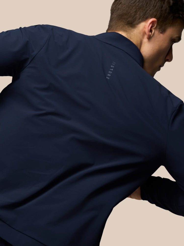 Hombre Flex Chaqueta Técnica de Entrenamiento de Manga Larga - Azul Marino