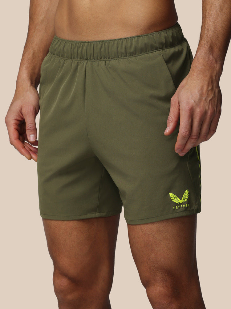 Hombre Apex 6" Pantalón Corto con Calzoncillo Interior - Ivy Green