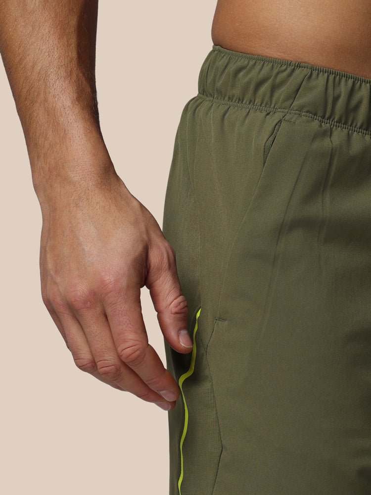 Hombre Apex 6" Pantalón Corto con Calzoncillo Interior - Ivy Green