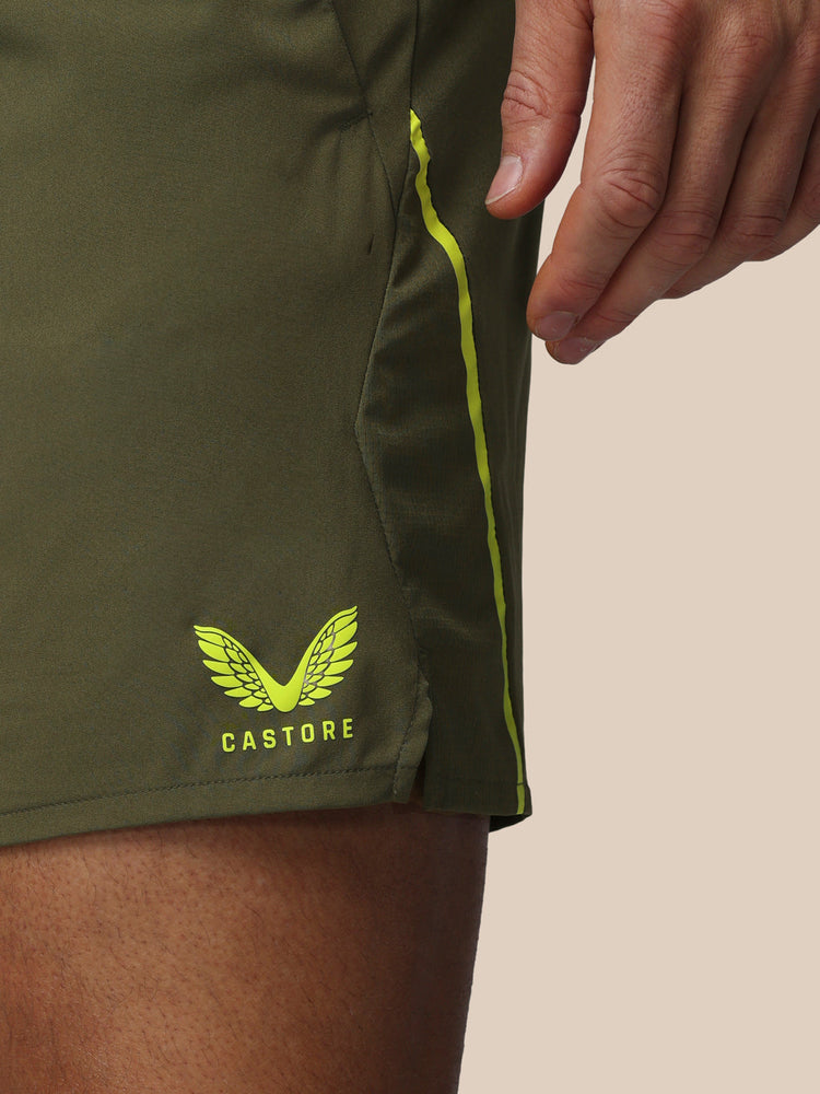 Hombre Apex 6" Pantalón Corto con Calzoncillo Interior - Ivy Green